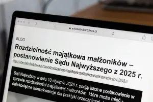 Rozdzielność majątkowa – orzeczenie NSA 2025.